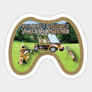 Gold Golf Course Game Mode Activated Sticker